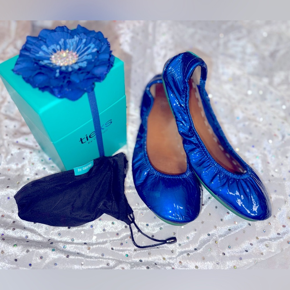 Tieks Sapphire Patent flats